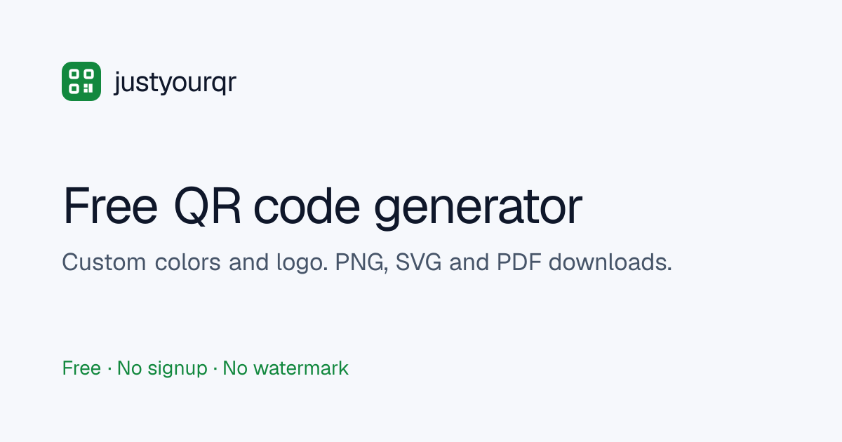 Free QR Code Generator with Logo | JustYourQR